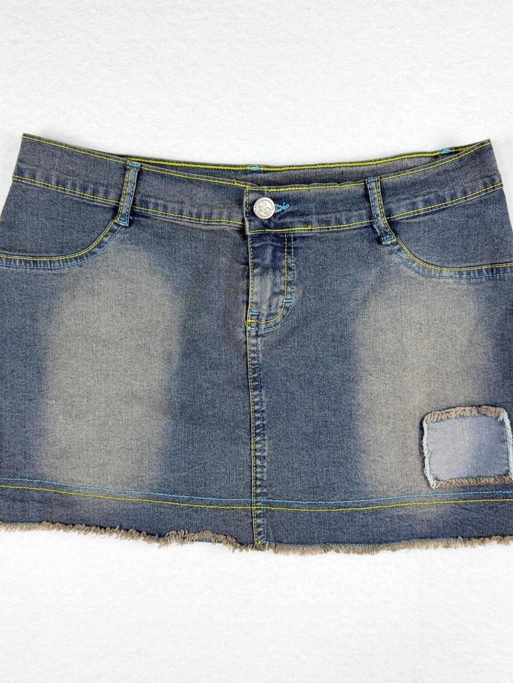 Y2K Blue Denim Mini Skirt